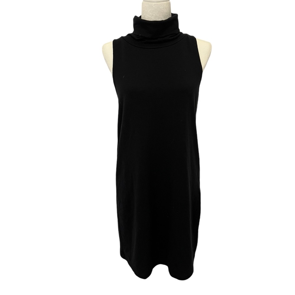 LEITH TURTLENECK SLEEVELESS BLACK DRESS SIZE S